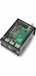 Gravlaser Pouzdro pro Raspberry Pi 4B a TV HAT DVB-T tuner - černé a průhledné