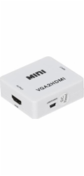 NoName AV adaptér HDMI - D-Sub (VGA) + Jack 3,5 mm bílý (VGA+AU/HDMI-ECO)