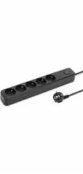 Montis Přepěťová ochrana Prodlužovací kabel, černá, 5 zásuvek, 1,5 m, MT187-BK-1,5
