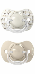 Suavinex 309054 - Fyziologický dudlík SX PRO 0-6M 2 ks BÉŽOVÉ PTÁČKY
