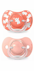 Suavinex 309070-Fyziologický dudlík SX PRO 18M 2 ks Růžový WILD&FREE