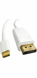 Qoltec Kabel USB-C - 1 m bílý (50412)