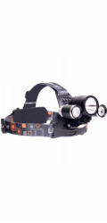 UN LED ČELOVÁ SVĚTLOMET 5W T6 + 2X CREE BATERIE 0478