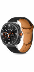 Tech-Protect Kožený řemínek pro Samsung Galaxy Watch 8 / Classic 40/44/46mm černý