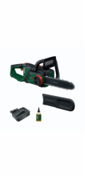 Bosch Powertools Akumulátorová řetězová pila PKE18V-30-28, 18 V (zeleno-černá, Li-ion baterie 4,0 Ah, POWER FOR ALL ALLIANCE)