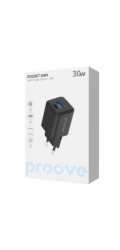 PROOVE Černá nabíječka do zásuvky Silicone Power 2 30W (Type-C + USB)