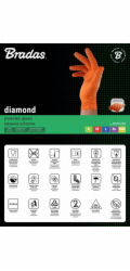 Bradas NITRILOVÉ RUKAVICE DIAMANTOVO ORANŽOVÉ XXL 10-11 / 50 ks.