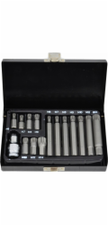 AWTools AWTOOLS Drážkované hroty 15 ks, černé AW35119BL