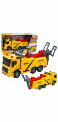 LeanToys Auto Odtahovka Silniční asistence Hák Platforma Světla Zvuky 1:16