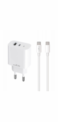 NoName Síťová nabíječka Maxlife PD QC MXTC-06-30AC 1x USB-C 1x USB 30W bílá + kabel USB-C - USB-C 60W