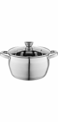 Florina INOX HRNEC OLIVER 22 CM 4,3 L S VÍČKEM, JEDNOTLIVÝ (SATÉN)