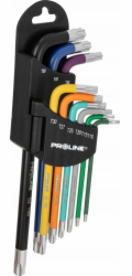 Pro-Line Dlouhé klíče Torx, sada 9 kusů, T10-T50, S2, Proline