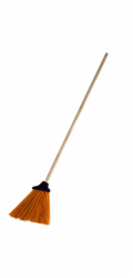 Mega kartáč na domácnost s dřevěnou rukojetí 120 cm oranžový - 32061