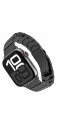 Fixed Pevný pryskyřičný řemínek pro Apple Watch 44/45/46/49 mm, karbonově černý