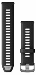 Garmin Silikonový řemínek s rychloupínacím mechanismem 22 mm, černý/světle šedý