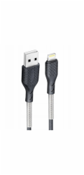 ForCell Lightning kabel 2.4A CB-01A 1m s uhlíkovým opletením Premium