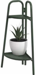 Tectake kovový rohový stojan na květiny, 2 úrovně, 70 cm