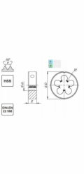 Fanar DIED M 8 DIN-22568 (6g) HSS 800 SPN