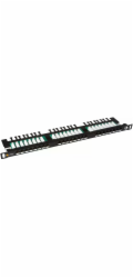Solarix SX24HD-5E-UTP-BK 19" Patch panel Solarix 24xRJ45 CAT5E UTP 0,5U černý