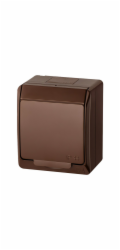 Instalační zásuvka Hermes 0321-01 IP44 hnědá