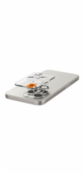 Spigen Spigen Glass tR EZ Fit Optik Pro 2 ks, bílá titanová - iPhone 15 Pro/15 Pro Max