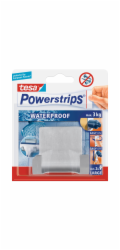 Tesa Voděodolný dvojitý háček široký z nerezové oceli s 2 velkými proužky Powerstrips