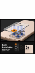 Spigen Spigen Glass tR EZ Fit Optik Pro 2 ks, titanově šedá - iPhone 16 Pro/Pro Max