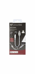 CellularLine Music Enabler z konektora Lightning na 3,5 mm jack, MFI certifikácia, sivý