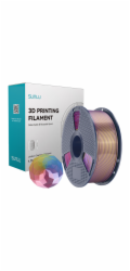 Filament Sunlu PLA+ Silk ve čtyřech barvách (modrá–fialová–červená–zlatá)