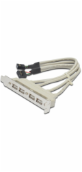 Digitus záslepka slotu s 4 USB porty, kabel 2x 10 Pin  0,25m