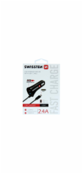 Swissten Cl Autonabíječka Usb-C A Usb 2,4A Power