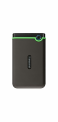 Transcend StoreJet 25M3C 2TB, TS2TSJ25M3C TRANSCEND 2TB StoreJet 25M3C SLIM, 2.5”, USB-C (3.1 Gen 1) Externí Anti-Shock disk, tenký profil, šedo/zelený