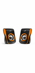 GENIUS repro SP-Q180 Orange, 2.0, 6W, USB napájení, 3,5" jack, černo-oranžové