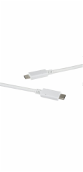 PremiumCord USB-C/male - USB-C/male, bílý, 1m