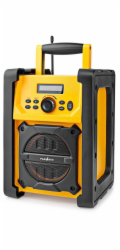NEDIS digitální rádio/ stolní provedení/ výkon 15W/ FM/ Bluetooth/ IPX5/ napájení z baterie/síťové napájení/ černo-žluté
