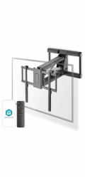 NEDIS nástěnný TV držák/ 37 - 75"/ nosnost 35 kg/ motorizovaný/ otočný/ vdálenost od stěny 48,5 cm/ DO/ ocel/ černý