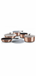 Sada nádobí s odnímatelnou rukojetí 12 ks Rosegold Metallic Line BH-1591