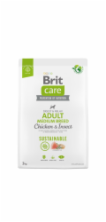 BRIT Care Dog Sustainable Adult Medium Breed Chicken & Insect - dry dog food - 3 kg