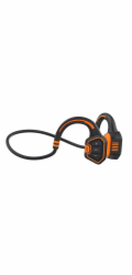 EVOLVEO BoneSwim MP3 16GB, bluetooth bezdrátová sluchátka s mikrofonem na lícní kosti, oranžové