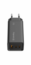 COLORWAY 1x USB a 2x USB-C/ turbo síťová nabíječka/ 65W/ 100V-240V/ Černá