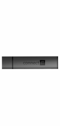 CONNECT IT COMPACT 4v1 USB-A hub + čtečka karet, (2xUSB-A 3.0, 1xSD, 1xMicroSD), externí, ANTRACITOVÁ