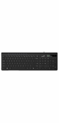 GENIUS klávesnice Slimstar 230 II, Drátová, USB, černá, CZ+SK layout