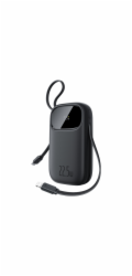 Baseus Powerbanka EnerFill FC31 10000mAh 22,5W s digitálním displejem a 2 vestavěnými kabely (USB-C + Lightning) - černá