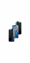 PanzerGlass - Ochrana obrazovky pro mobilní telefon - ultraširoká velikost s FASTFIT IN-A-BOX - sklo - s bezpecnostním filtrem - dvoucestné - barva rámu cerná - pro Apple iPhone 16 Pro, 17