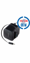 Intenso Power Adapt. W65ACIC 65W 2xUSB-C/USB-A ausziehb.Kab. schw