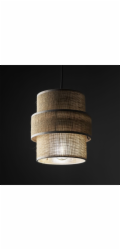 TKKRYWULT Závěsná lampa TK Lighting Calisto 5401 1x15W E27 juta/černá