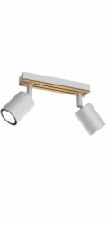Luminex Terra 9978 stropní bodová lampa 2x8W GU10 bílá/dřevěná