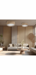 TK Lighting Stropní svítidlo Juta 5798 2x15W E27 juta/bílá