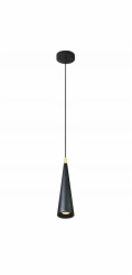 KRIS GTV Evi OS-EVI-GU10-10-DEC závěsná lampa 1x40W GU10 černá/zlatá