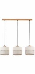 TKKRYWULT Závěsná lampa Tk Lighting Eco 5771 3x15W E27 černá/dřevěná